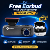 BLEAT AI CAM 1.47 Inch Hidden Car DVR Dash Cam Dual Lens 4K Front 2K Rear 2 Channels WIFI 24 Hours Parking Monitoring Dashboard Camera