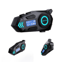 K09 IPX8 Waterproof for 5.4 Motorcycle Mesh Intercom Helmet Earphone Hands-free Communication System Digital Display Touch