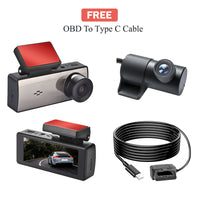 Bleat Q9 Pro Dual Channel WiFi STARVIS2 Car Dashcam | 4K Front + 1K Rear Full HD Recording | Parking Monitor, G-Sensor, Loop Recording, Night Vision, App Control, Wide Dynamic Range | 1 Year Warranty