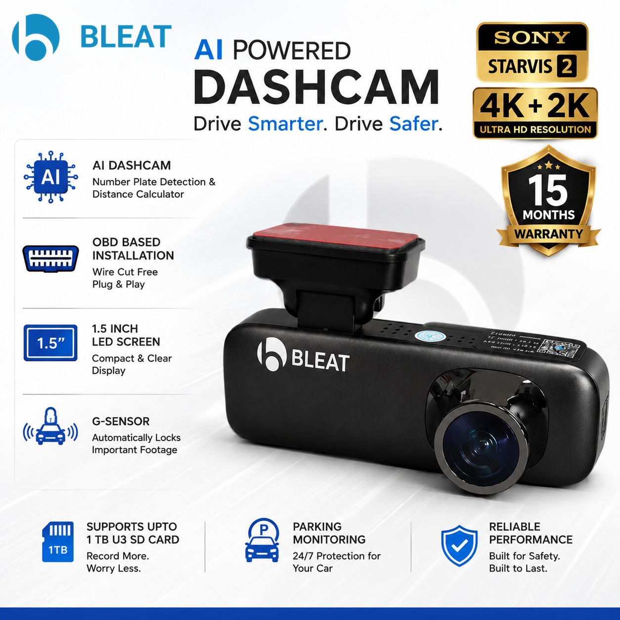 BLEAT OBD dashcam plug and play installation