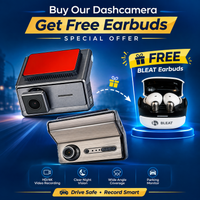 Bleat X30 Car Dashcam – 3K Front + 1K Rear + 1K Cabin Triple Camera, Super Night Vision, WiFi Phone Connectivity, 24H Parking Monitor, Loop Recording & G-Sensor